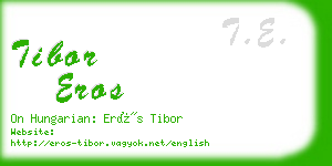 tibor eros business card
